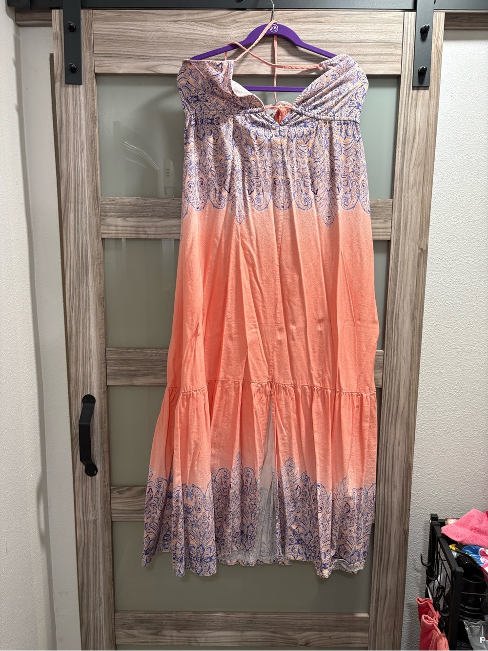 Venus Coral / Blue Ombre Maxi dress